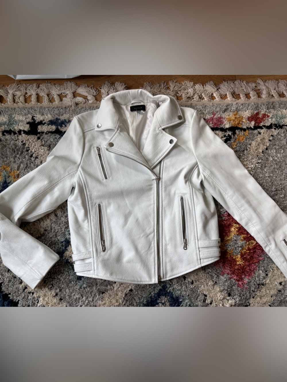 DSTLD leather moto jacket